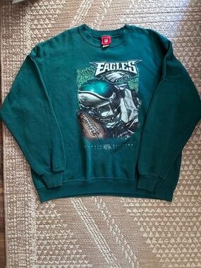 NFL Teal Philadelphia Eagles Graphic Crewneck Sweatshirt